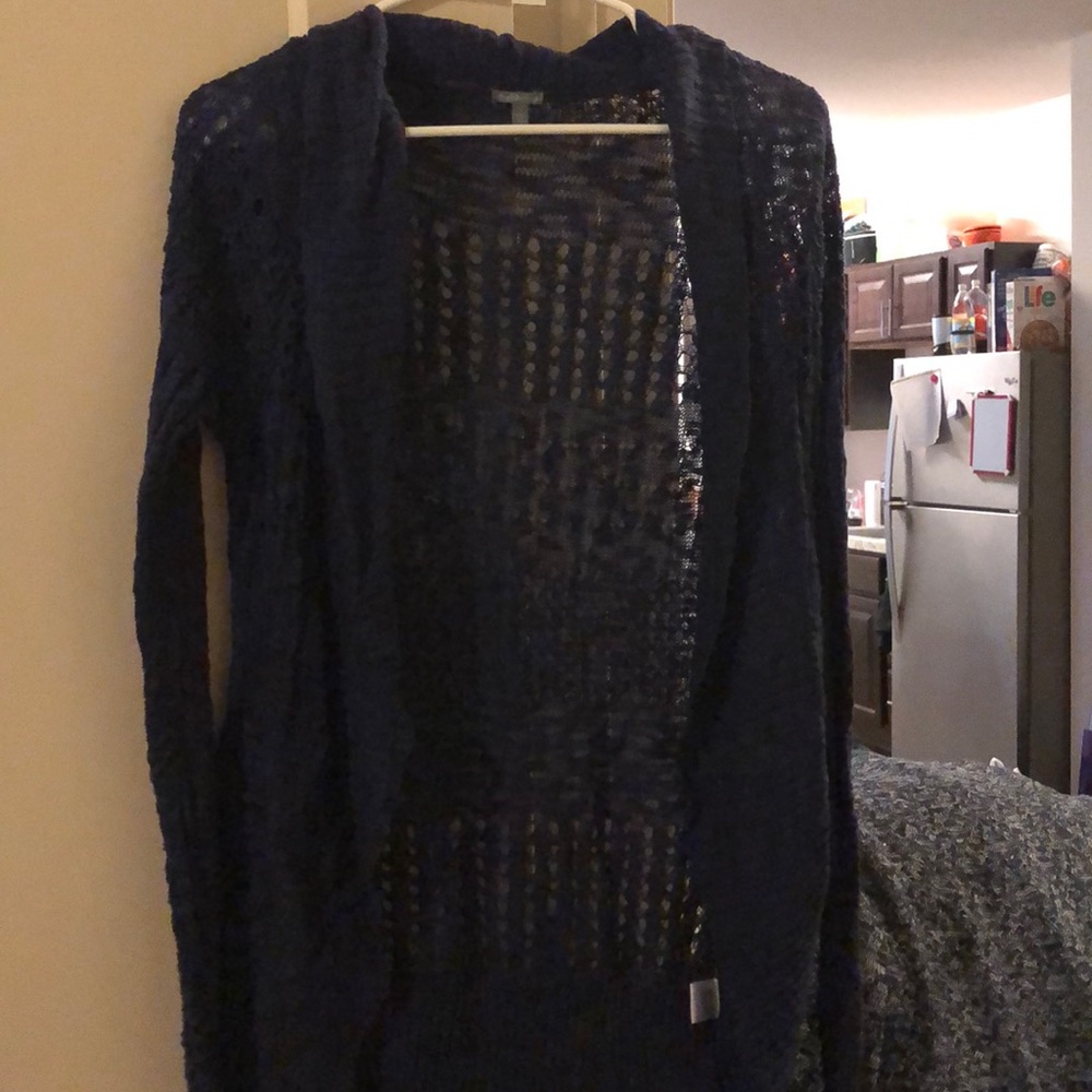 Navy long cardigan